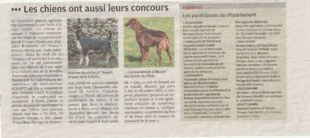 Of Tessa's Dream - Le Salon de l'Agriculture 2022